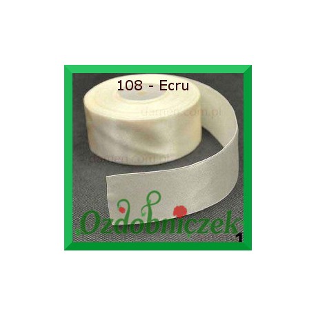 Tasiemka satynowa SZTYWNA 38mm/2mb kolor ecru 108