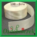 Wstążka tasiemka satynowa SZTYWNA 38mm/2mb kolor ecru 108