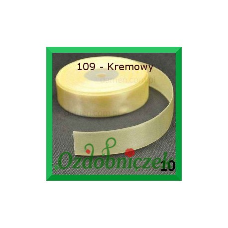 Tasiemka satynowa SZTYWNA 38mm/2mb kolor kremowy 109