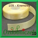Wstążka tasiemka satynowa SZTYWNA 38mm/2mb kolor kremowy 109