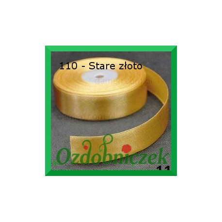 Tasiemka satynowa SZTYWNA 38mm/2mb kolor stare złoto 110