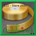 Wstążka tasiemka satynowa SZTYWNA 38mm/2mb kolor stare złoto 110