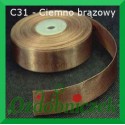 Wstążka tasiemka satynowa SZTYWNA 38mm/2mb kolor ciemny brązowy C31