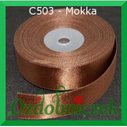 Wstążka tasiemka satynowa SZTYWNA 38mm/2mb kolor mokka C503