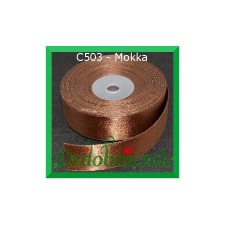 Tasiemka satynowa SZTYWNA 38mm/2mb kolor mokka C503