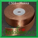 Wstążka tasiemka satynowa SZTYWNA 38mm/2mb kolor mokka C503