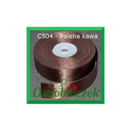 Tasiemka satynowa SZTYWNA 38mm/2mb kolor palona kawa C504