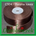 Wstążka tasiemka satynowa SZTYWNA 38mm/2mb kolor palona kawa C504