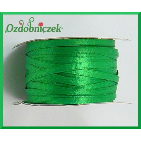 Tasiemka atłasowa 3mm zielona