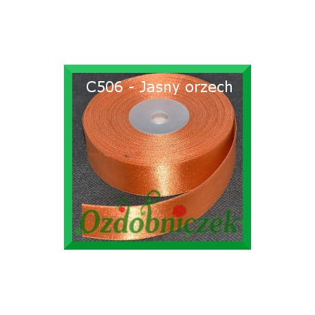 Tasiemka satynowa SZTYWNA 38mm/2mb kolor jasny orzech  C506
