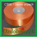 Wstążka tasiemka satynowa SZTYWNA 38mm/2mb kolor jasny orzech  C506