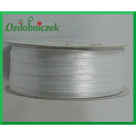 Tasiemka atłasowa 3mm 5m biała