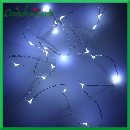 Lampki LED zimny biały 20szt.