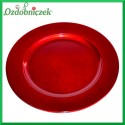 TALERZ CZERWONY DUŻY dekoracyjny 1szt. 28cm