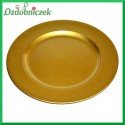 TALERZ ZŁOTY DUŻY dekoracyjny 1szt. 28cm