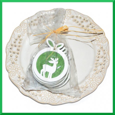 Zielona bombka drewniana BAŁWAN 1szt/5,5cm