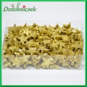 GWIAZDKI brokatowe malutkie ZŁOTE 1,5cm/144szt. PUDEŁKO