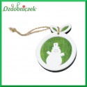 Zielona bombka drewniana BAŁWAN 1szt/5,5cm