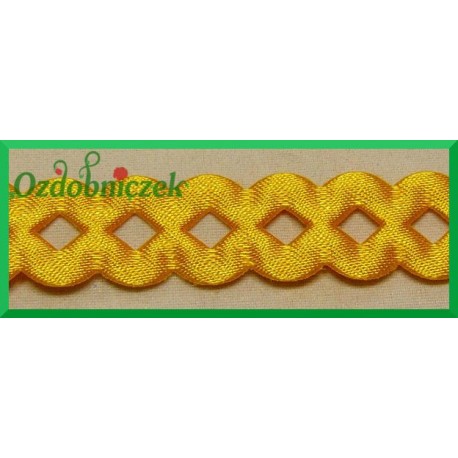 Aplikacje szlaczek z dziurką żółte