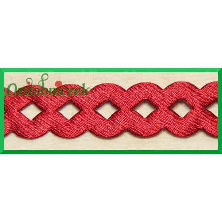 Aplikacje szlaczek z dziurką bordowe