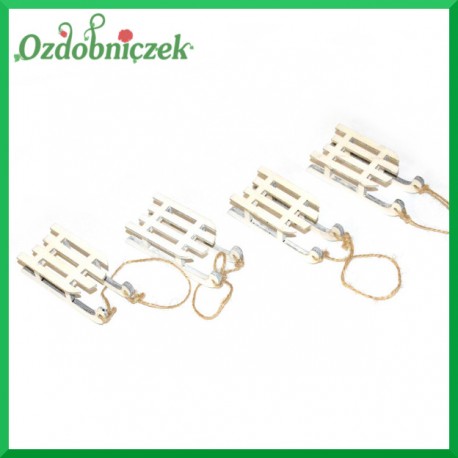 SANKI drewniane ozdobne 1szt.