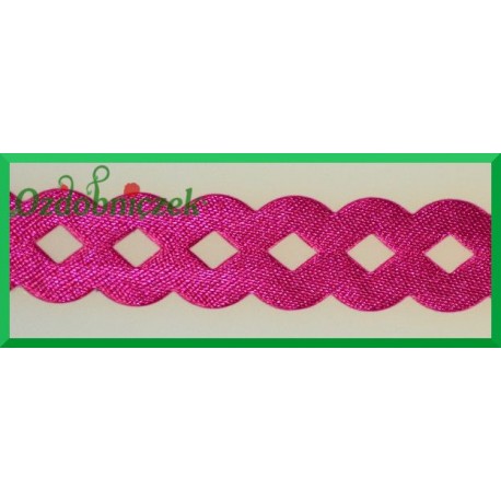 Aplikacje szlaczek z dziurką amarantowy