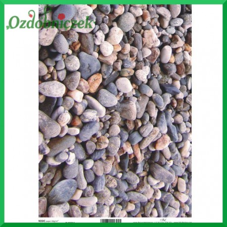 Papier do decoupage KLASYCZNY A4 D0488M - kamyczki