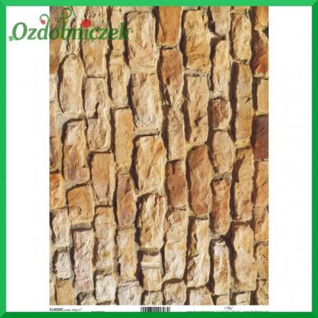 Papier do decoupage KLASYCZNY A4 D0490M - mur z cegieł