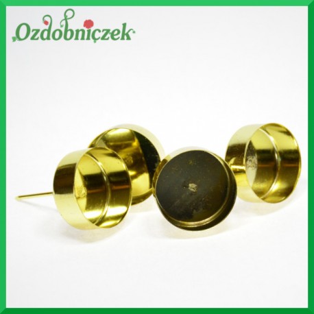 ZŁOTE podstawki pod świece TEALIGHT 4szt/42mm