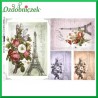 Papier do decoupage KLASYCZNY A4 D0478M - wieża Eiffla 4 tła