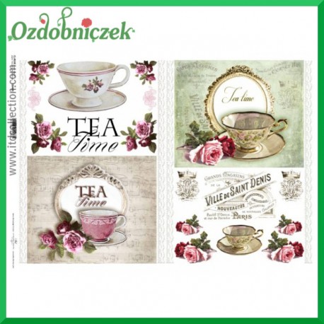 Papier do decoupage KLASYCZNY A4 D0469M - tea time