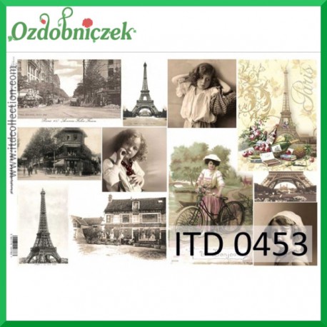 Papier do decoupage KLASYCZNY A4 D0453M - dawny Paryż