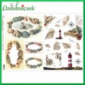 Papier do decoupage KLASYCZNY A4 D0437M - motywy morskie