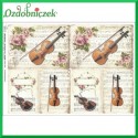 Papier do decoupage KLASYCZNY A4 D0423M - skrzypce