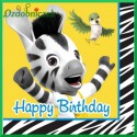 Serwetka do decoupage ZEBRA ZOU HAPPY BIRTHDAY
