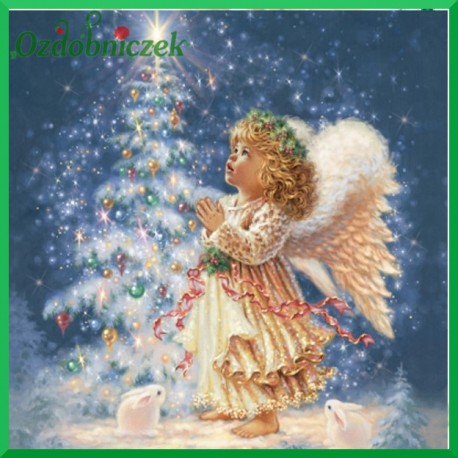 Serwetka do decoupage ANIOŁ CHOINKA 1SZT