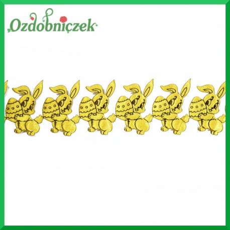 Aplikacje króliczki z jajeczkiem złoty z czarnym 