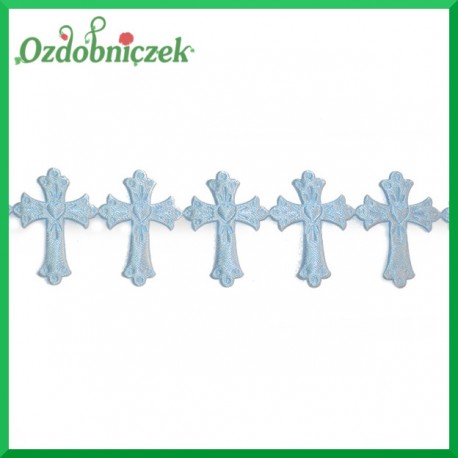 Aplikacje krzyż błękitny wielkanoc/komunia