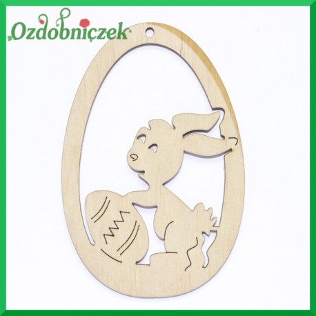 Jajko zawieszka z zajączkiem i pisanką nr 3