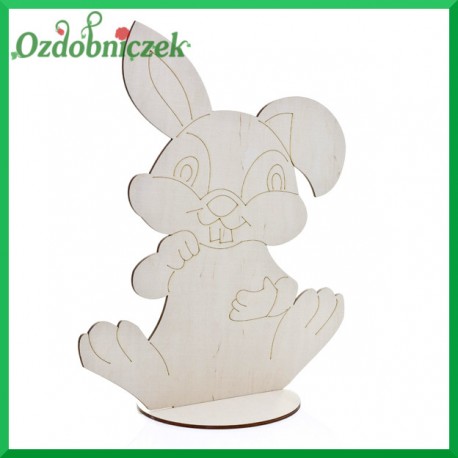 ZAJĄCZEK na podstawce - sklejka ozdobna