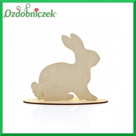 KRÓLICZEK Średni na podstawce - sklejka ozdobna