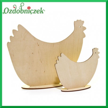 Kury na podstawce 2 SZTUKI - sklejka ozdobna