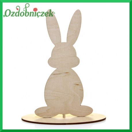 Króliczek stojący na podstawce  - sklejka ozdobna