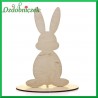 Króliczek stojący na podstawce  - sklejka ozdobna