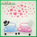 Serwetka do Decoupage zakochane auta