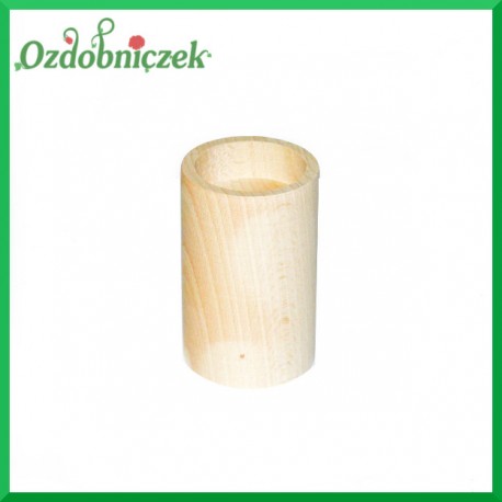 Świecznik drewniany okrągły średni