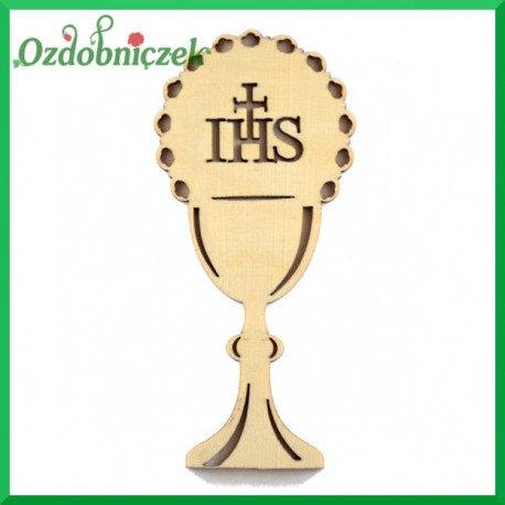 Kielich komunijny ażurowy ze sklejki 10cm