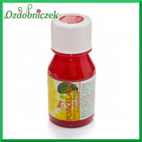 Farba do ceramiki 50ml nr 134 SZKARŁAT