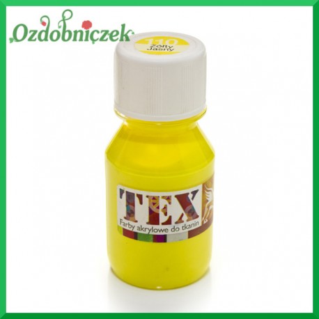 Farba do tkanin 50ml nr 110 JASNY ŻÓŁTY
