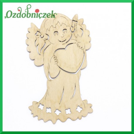 Aniołek dziewczynka z serduszkiem 9cm